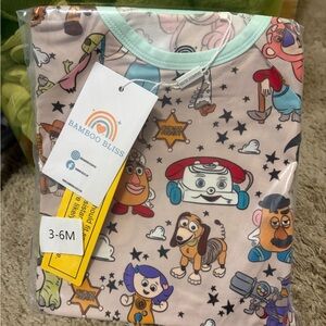 Bamboo Bliss Crescent Zippy 🧸 NWT - 3-6 mo